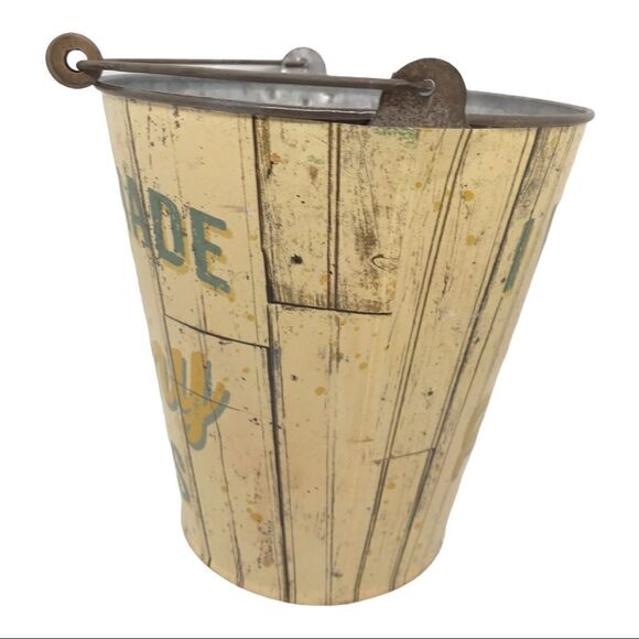 Beach Decor Metal Sand Pail Decoration Accent Costal Decor - Picture 3 of 12